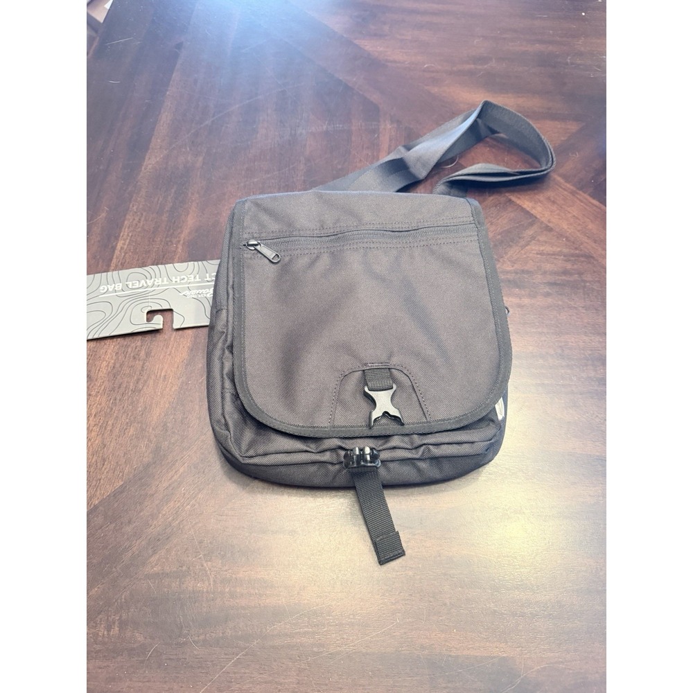 Eddie Bauer Connect Tech Travel Bag Black crossbody Purse New
